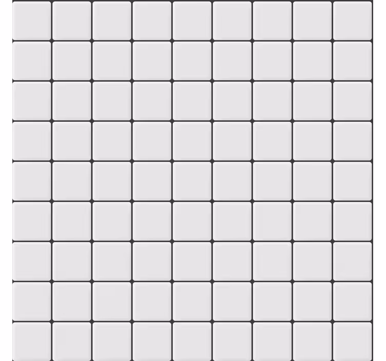 Papel de parede para sala com azulejos brancos quadrados - TenStickers