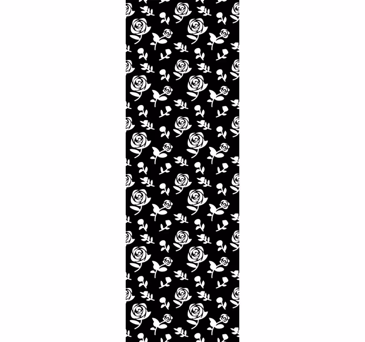 Papel de parede ornamental padrão floral monocolor - TenStickers
