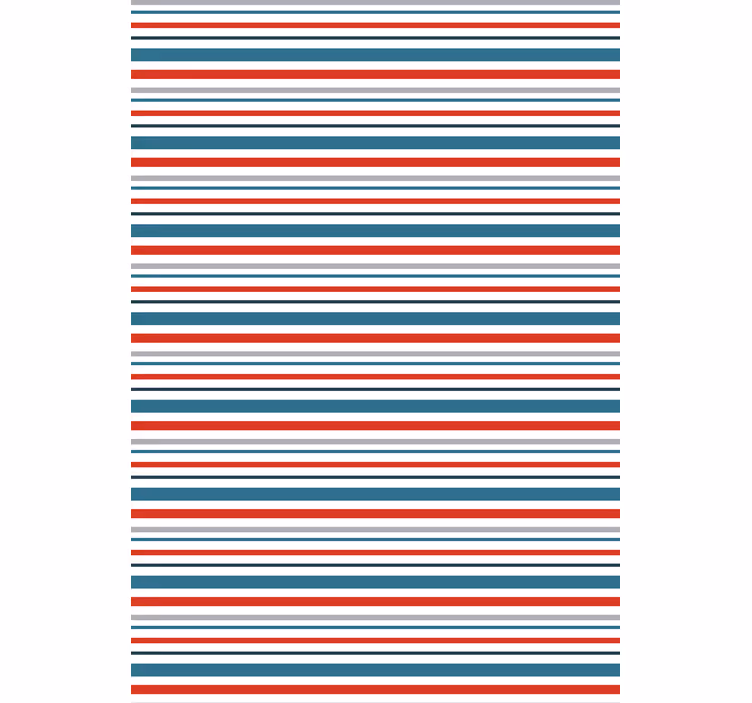 Papel de parede ornamental design listrado retro marinho - TenStickers