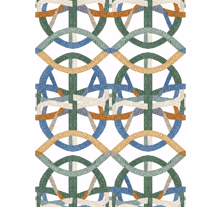 Papel de parede para sala com textura de cordão bordado - TenStickers