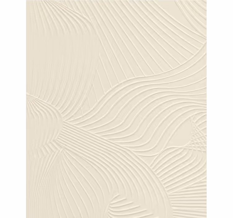 Papel de parede para sala ondas cream relevadas - TenStickers