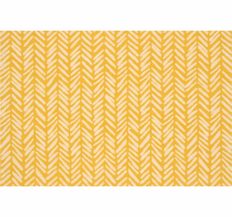 Papel de parede para sala padrão zig zag amarelo - TenStickers