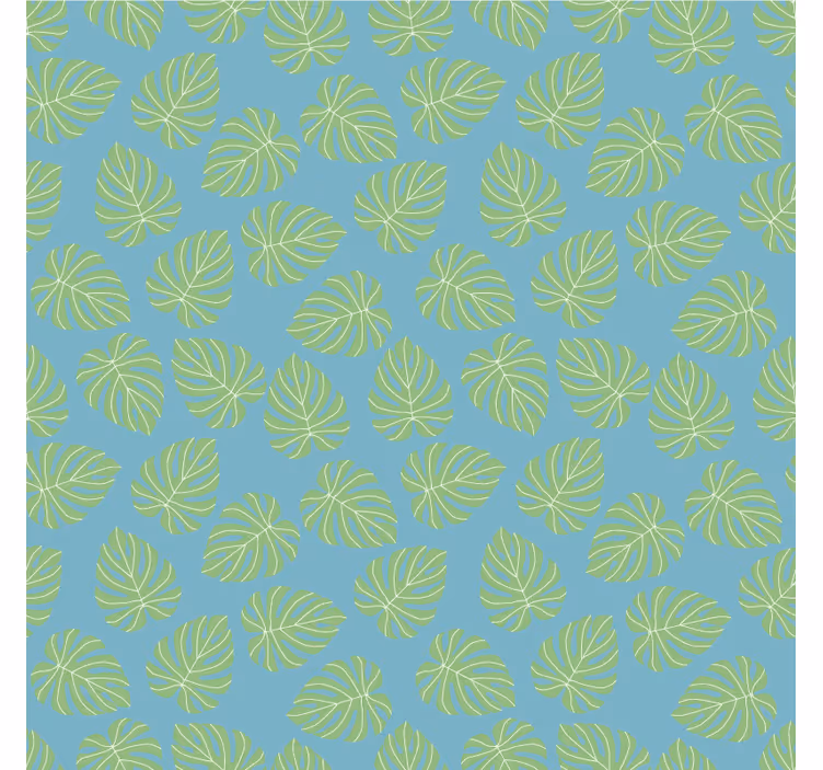 Papel de parede para quarto com folhas verdes de verão - TenStickers