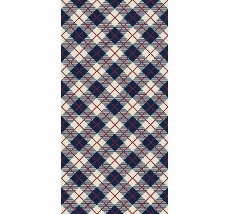 Papel de parede para quarto padrão xadrez escocês clássico - TenStickers