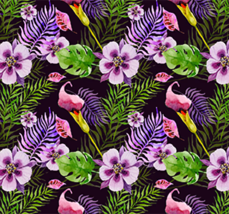 Papel de parede ornamental vinil ikea flora da selva - TenStickers