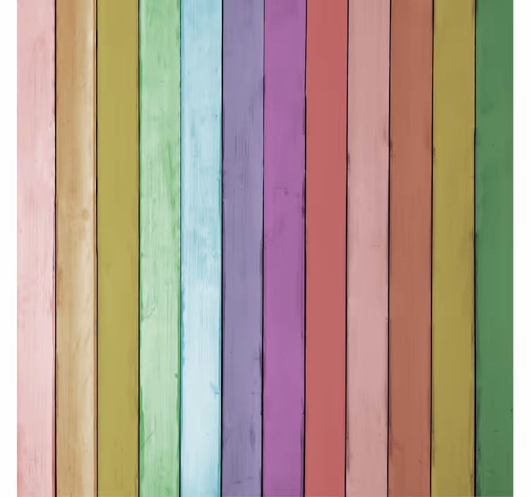 Papel de parede ornamental em tábuas de madeira clara - TenStickers