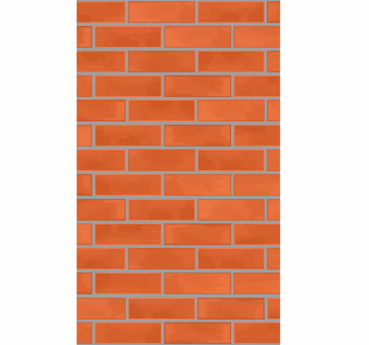 Papel de parede ornamental padrão tijolos vermelhos - TenStickers