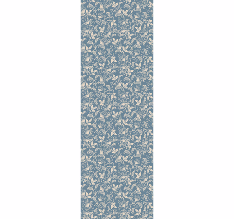 Papel de parede ornamental padrão detalhado azul e bege - TenStickers