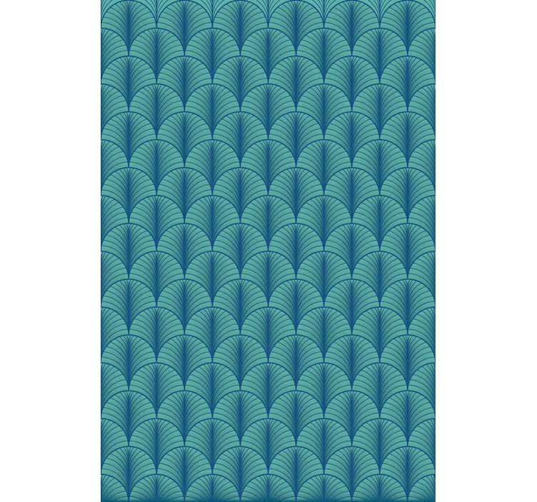 Papel de parede para sala verde claro e azul - TenStickers