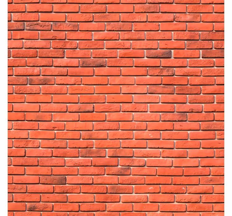 Papel de parede tijolo padrão realista vermelho - TenStickers