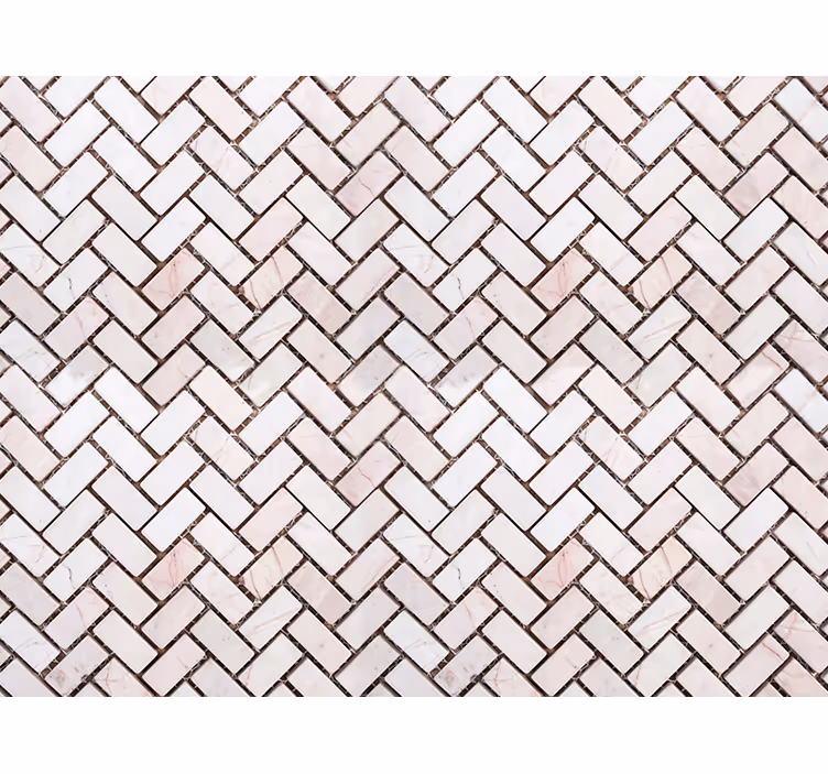 Papel de parede em azulejos de mármore espinha de peixe - TenStickers