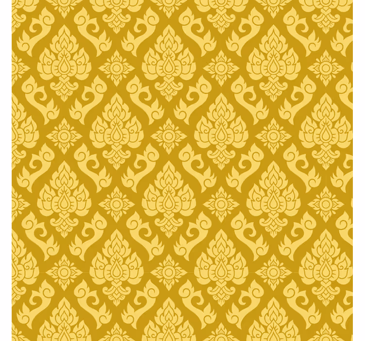Papel de parede ornamental padrão floral intricado - TenStickers