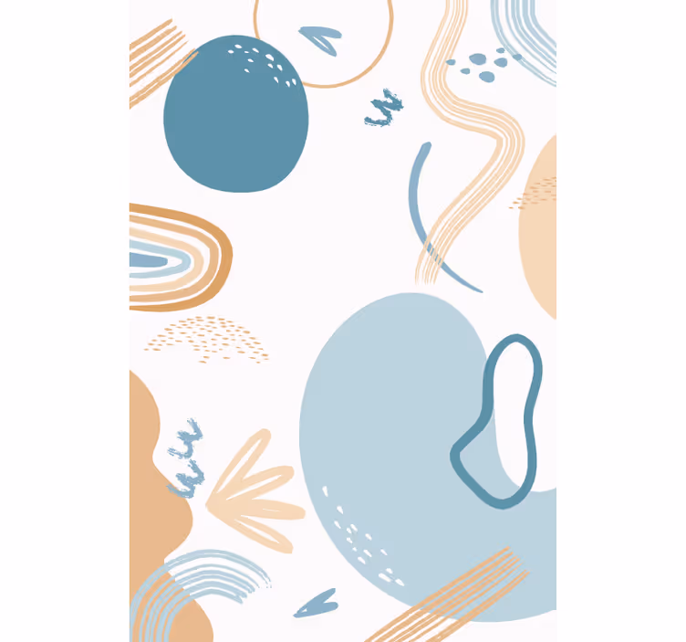 Papel de parede para sala com padrões de ondas abstratas - TenStickers