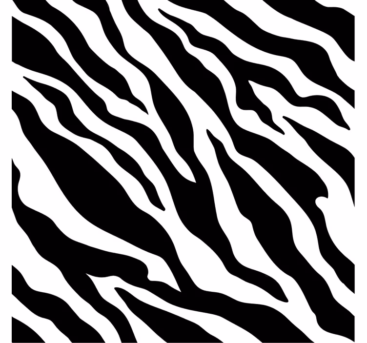 Papel de parede ornamental com padrão de listras de zebra - TenStickers