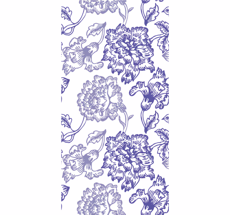 Papel de parede ornamental com padrões florais elegantes - TenStickers