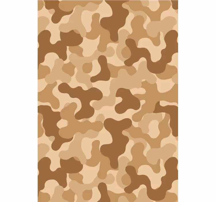 Papel de parede ornamental padrão camuflado abstrato - TenStickers