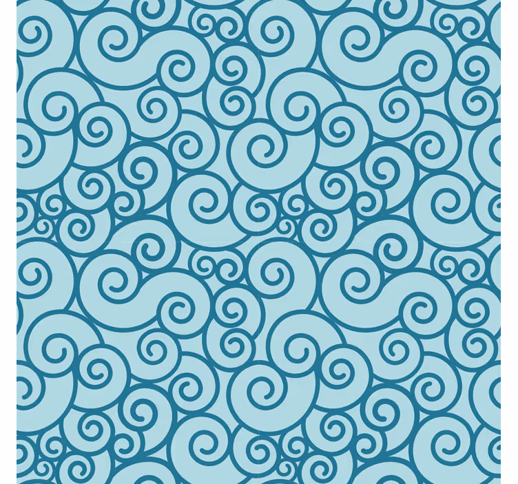 Papel de parede ornamental com padrão espiral - TenStickers