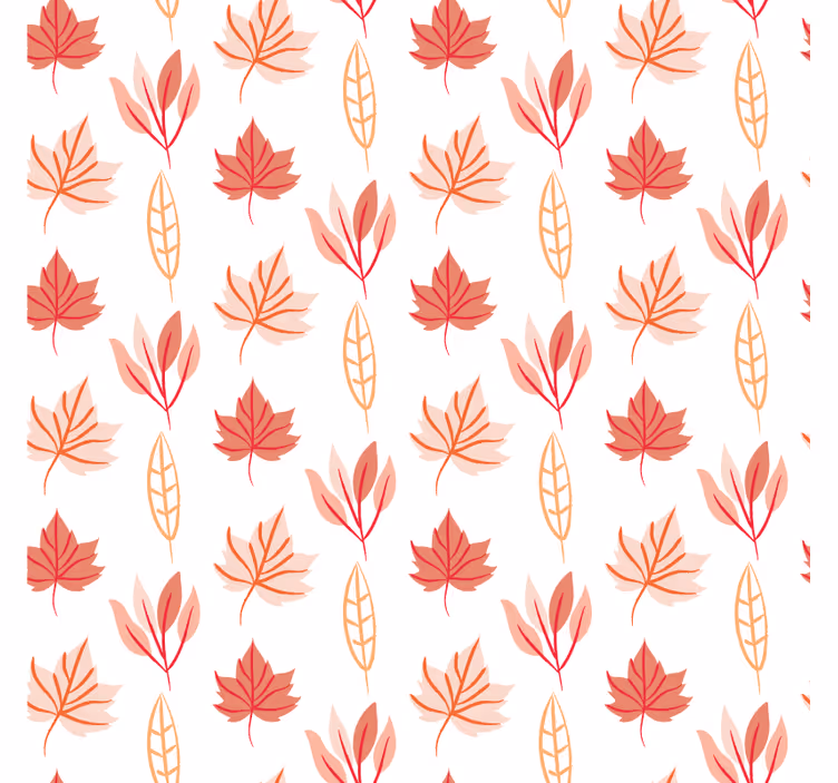 Papel de parede ornamental com arranjo de folhas - TenStickers
