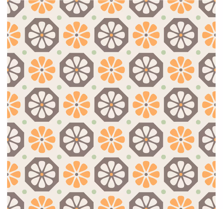 Papel de parede ornamental destaques de padrão floral - TenStickers