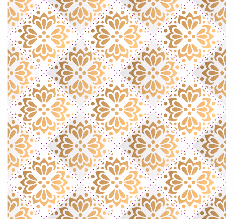Papel de parede para sala padrão mandala dourada - TenStickers
