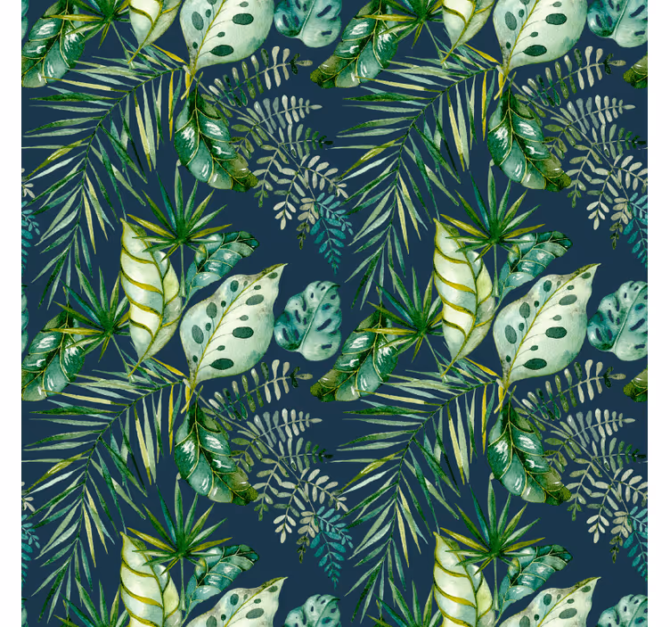 Papel de parede texturas e padrões estampa vegetal selva - TenStickers