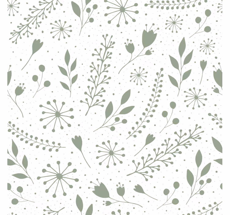 Papel de parede para sala folhas verdes doces - TenStickers