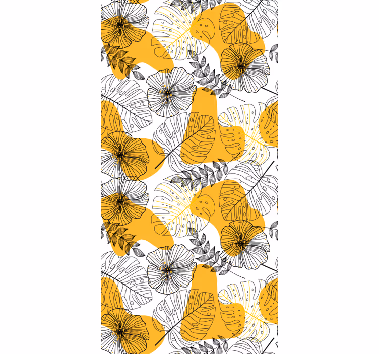 Papel de parede texturas e padrões design floral kallax - TenStickers