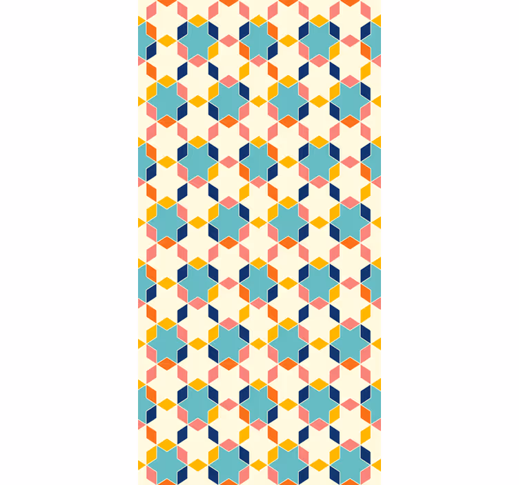 Papel de parede para sala com tesselação geométrica - TenStickers