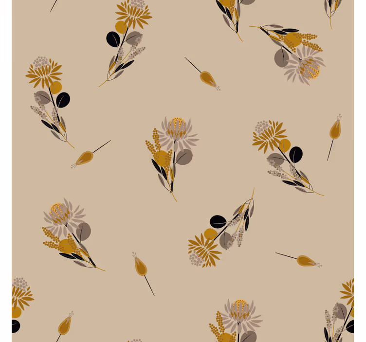 Papel de parede texturas e padrões flores vintage - TenStickers
