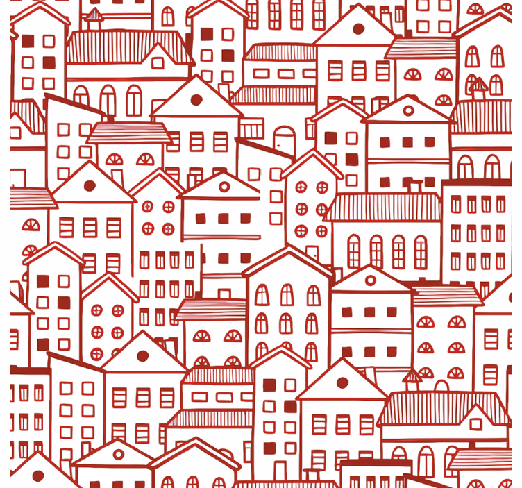 Papel de parede texturas e padrões efeito gibi urbano - TenStickers