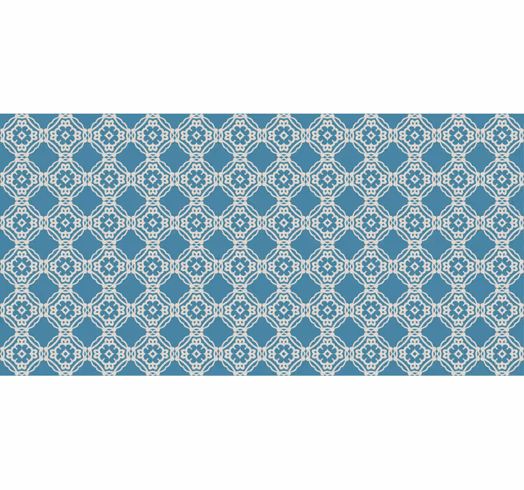 Papel de parede texturas e padrões azul e branco vintage - TenStickers