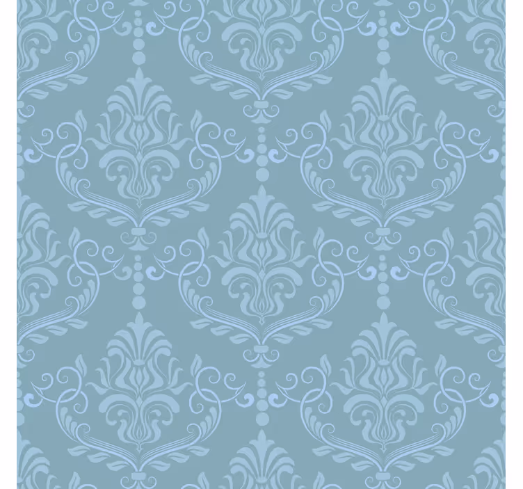 Papel de parede para quarto azul elegante barroco - TenStickers