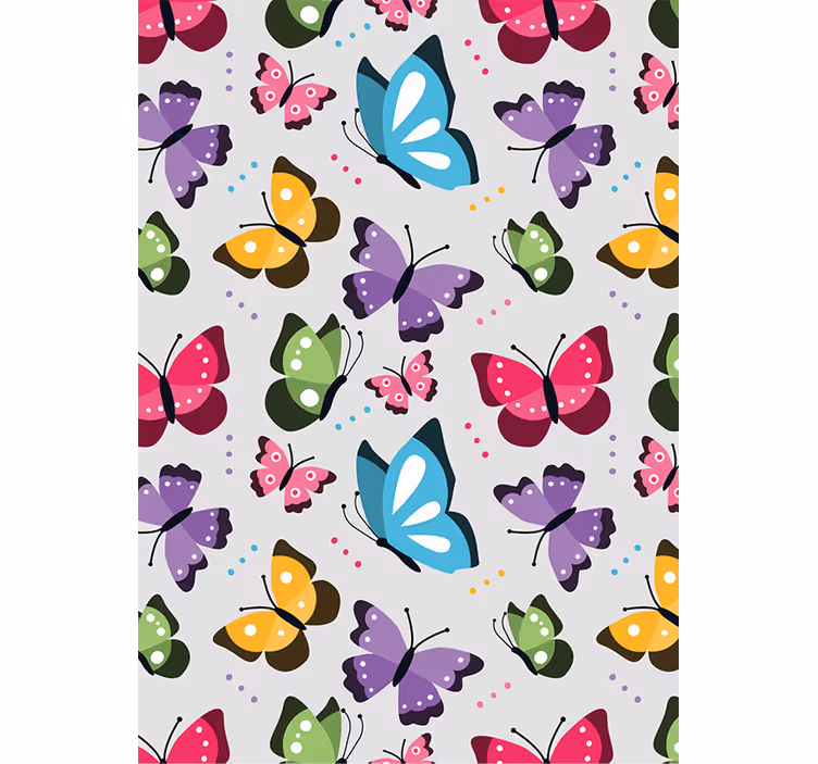 Papel de parede animais borboletas coloridas voando - TenStickers