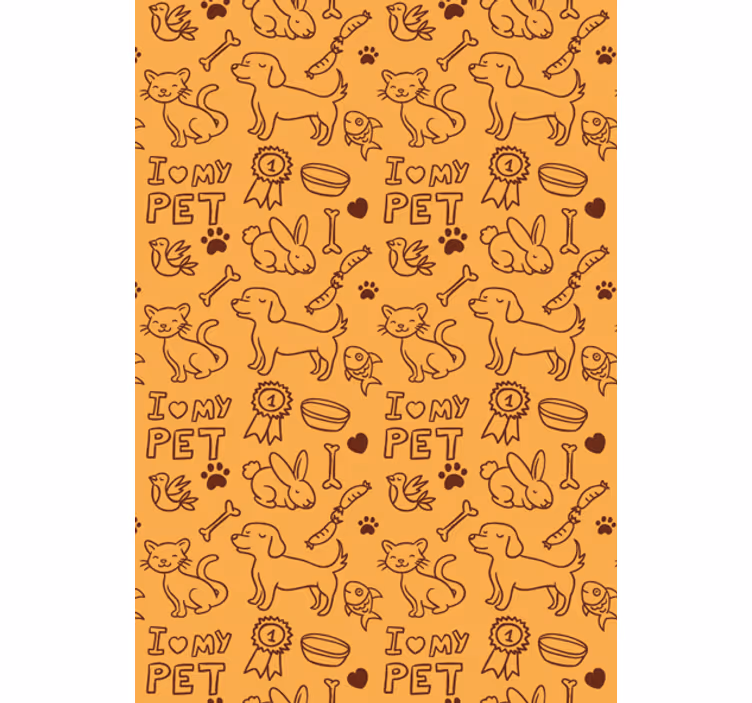 Papel de parede animais meus bichos - TenStickers