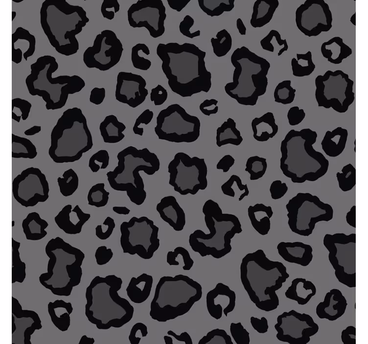 Papel de parede animais padrão de leopardo cinza escuro - TenStickers