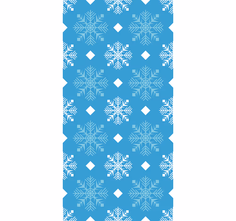Papel de parede para quarto flocos de neve em tons azuis - TenStickers