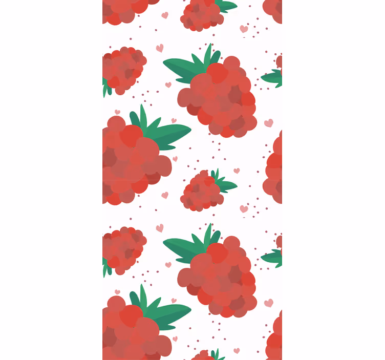 Papel de parede para quarto com padrão de frutas aquareladas - TenStickers