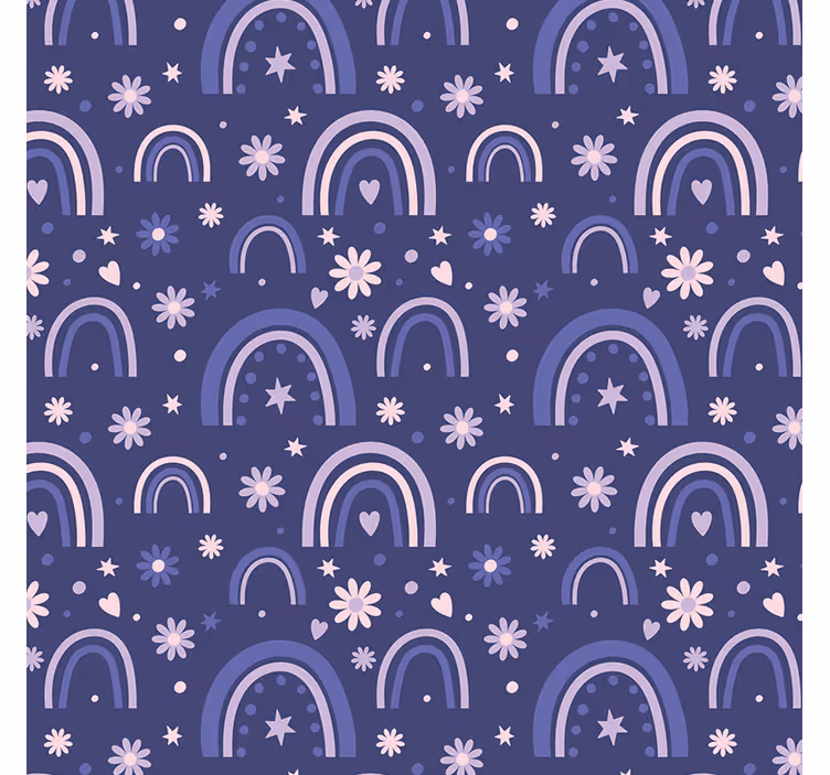 Papel de parede para quarto arcos-íris roxos - TenStickers