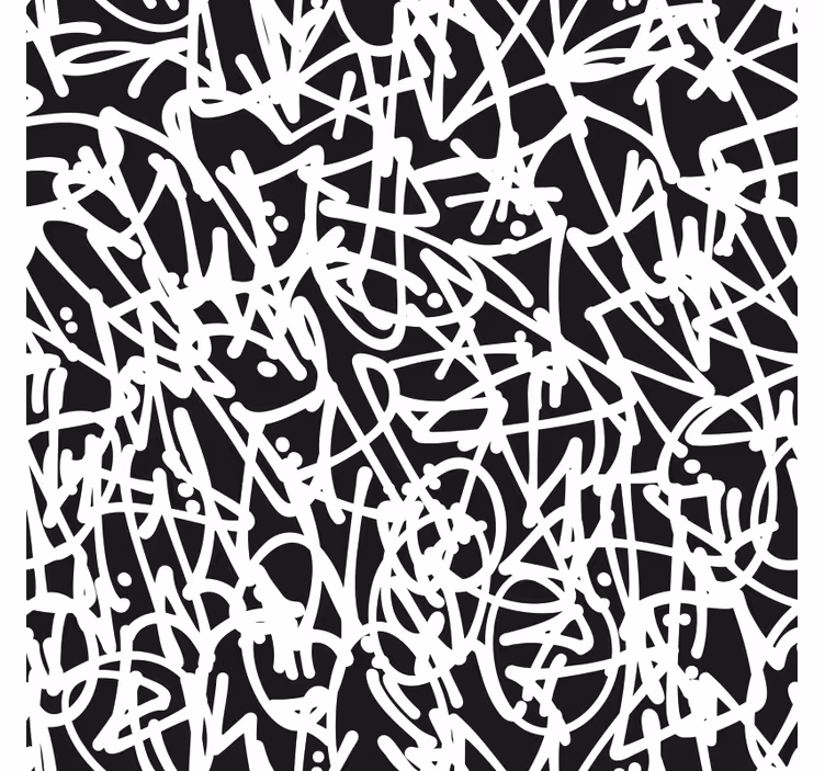 Papel de parede para quarto grafite preto e branco - TenStickers