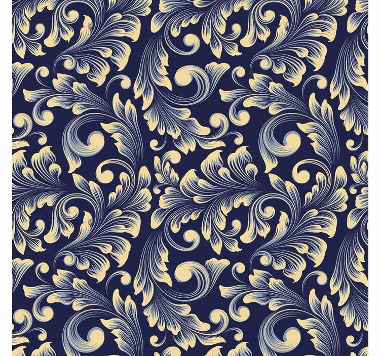 Papel de parede para quarto com design botânico dourado - TenStickers