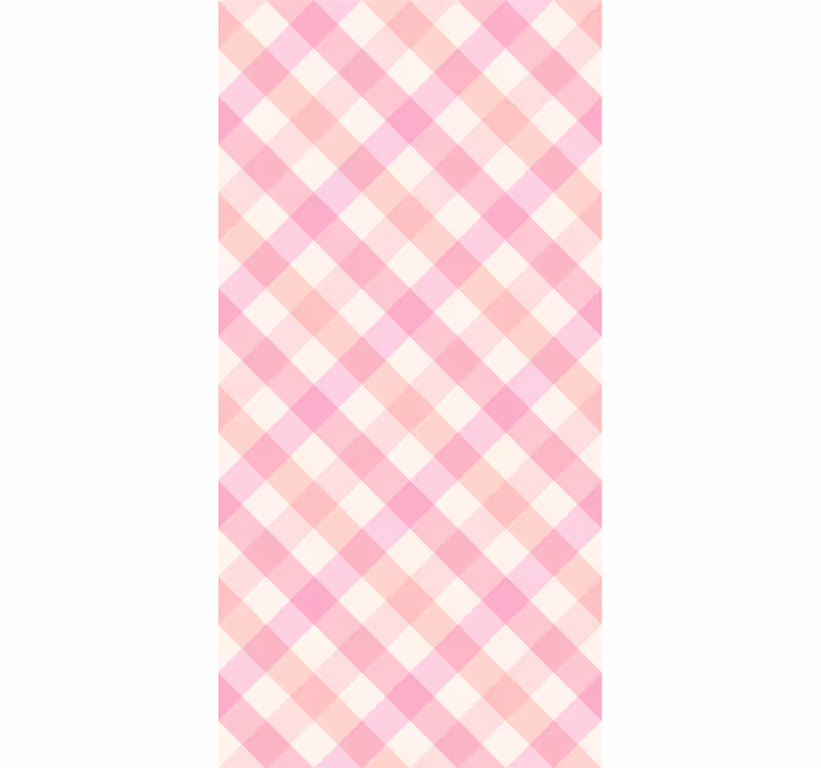 Papel de parede texturas e padrões xadrez rosa - TenStickers