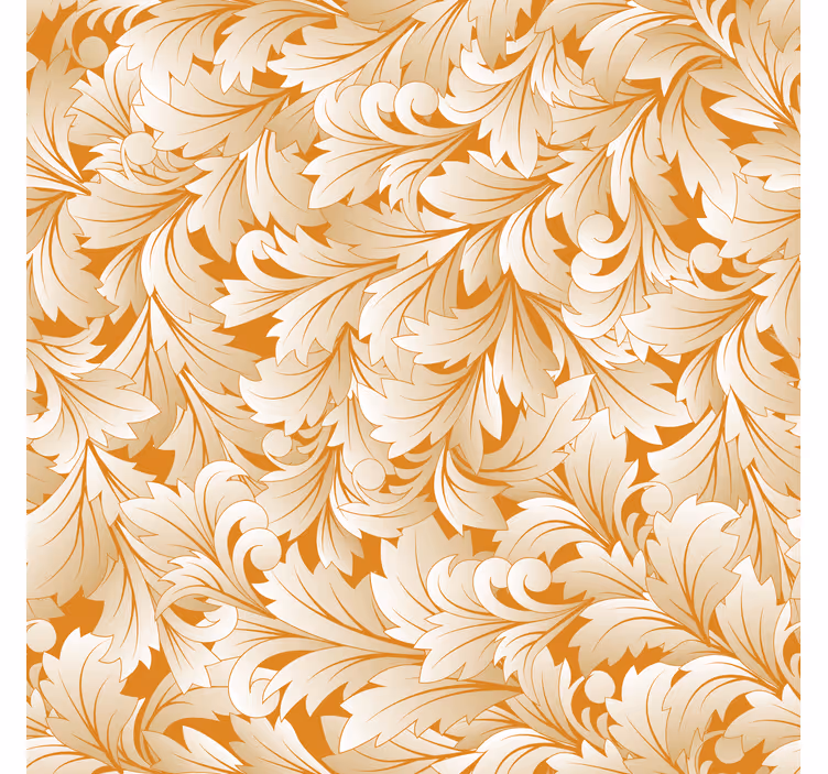 Papel de parede para quarto com padrão de folhas ornamentais - TenStickers