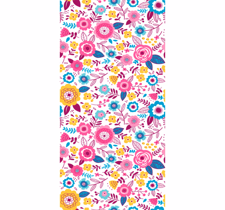 Papel de parede para quarto motivação botânica vibrante - TenStickers