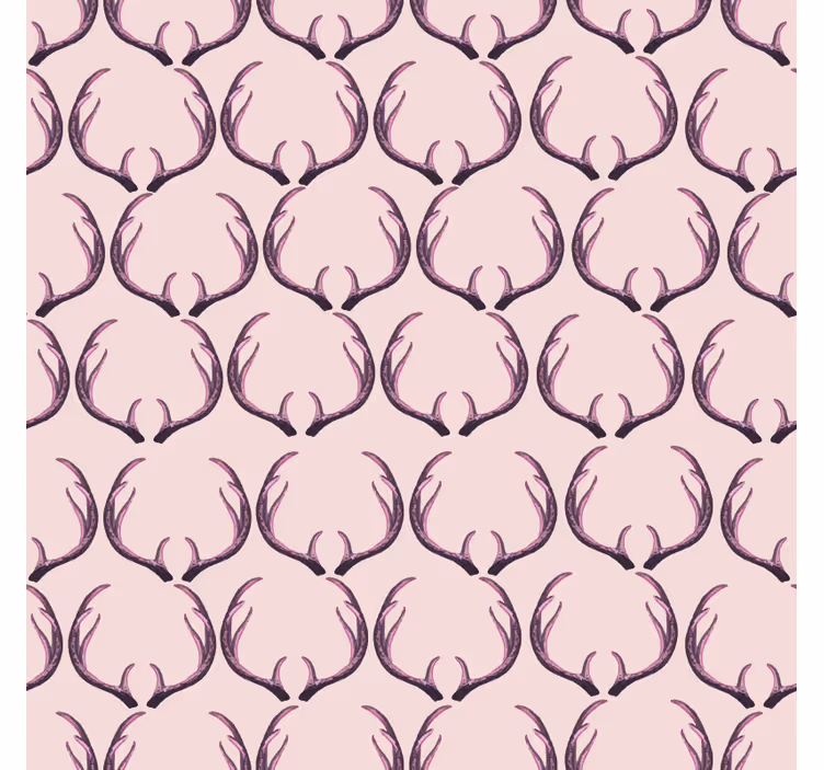 Papel de parede animais com galhos de cervo rosa - TenStickers
