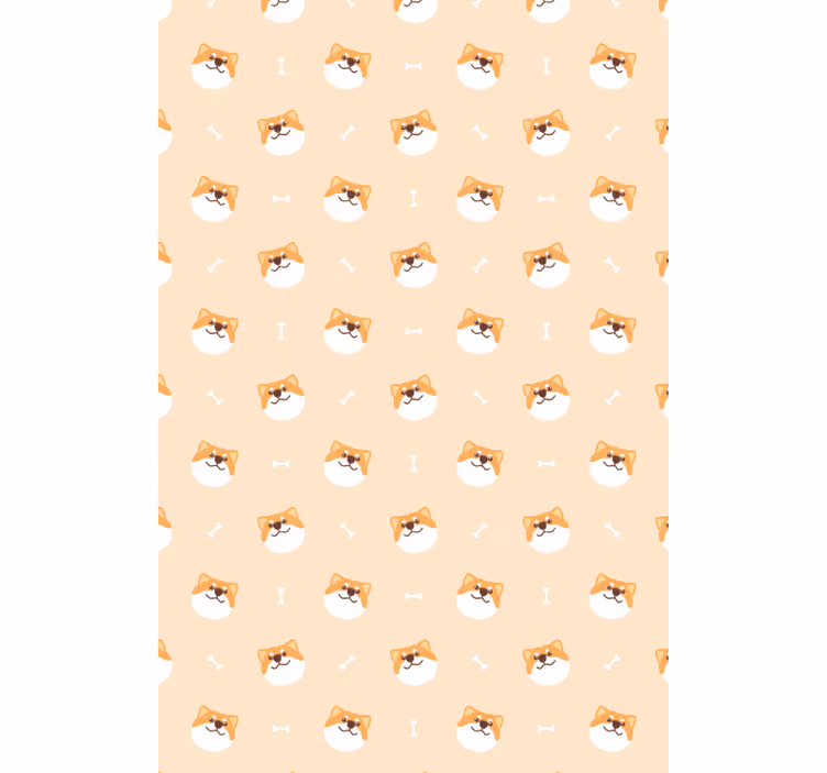 Papel de parede animais rosto de cachorro fofo - TenStickers