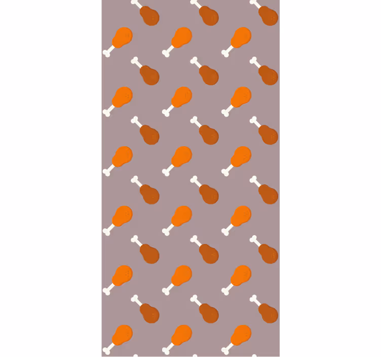 Papel de parede animais padrão de coxa de frango - TenStickers