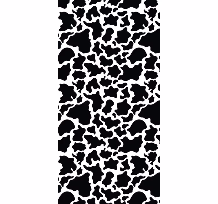 Papel de parede animais com design de padrão de pele de vaca - TenStickers