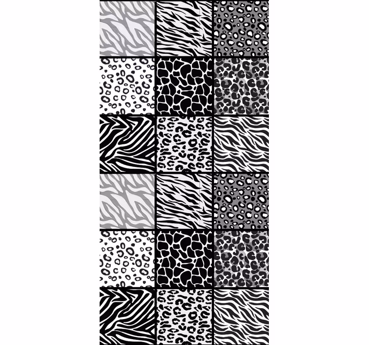 Papel de parede animais com estampas diferentes - TenStickers