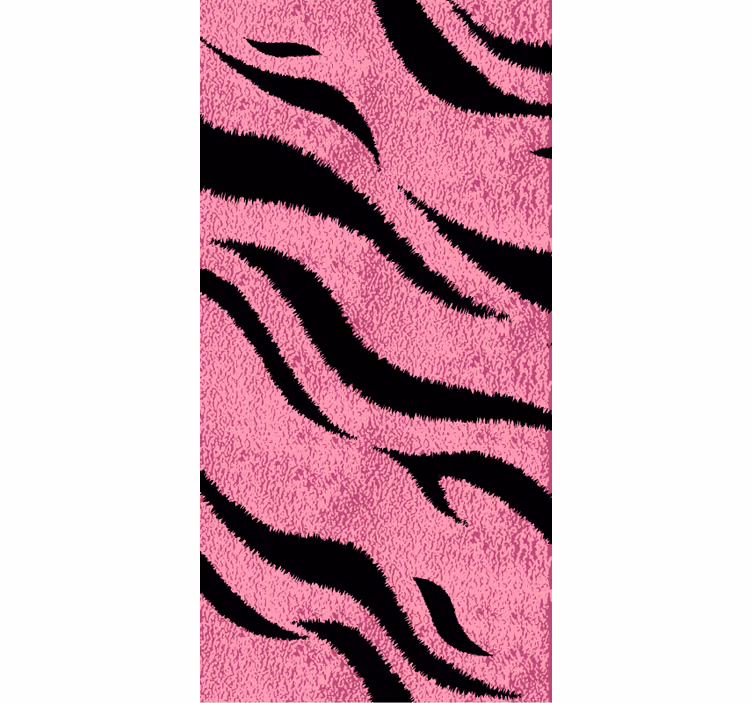 Papel de parede animais pele de tigre rosa - TenStickers