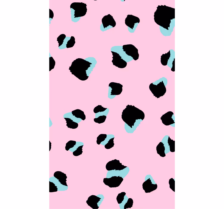 Papel de parede animais leopardo rosa - TenStickers